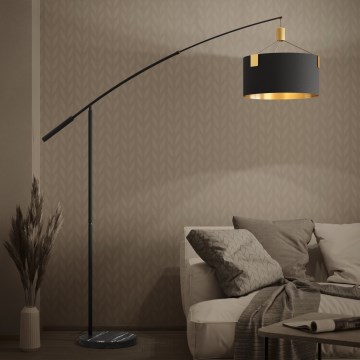 Eglo - Lámpara de pie 3xE27/40W/230V negro/dorado