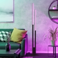 Eglo - Lámpara de pie LED RGBW regulable 2xLED/16W/230V negro ZigBee