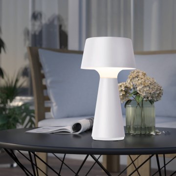 Eglo - Lámpara de sobremesa exterior recargable LED regulable/3W/5V 2200/3000/4000K 2000 mAh IP44 blanca