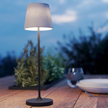 Eglo - Lámpara de sobremesa LED recargable, táctil y regulable LED/3,8W/5V 2400/3000/4000K 2000 mAh negra/crema