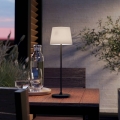 Eglo - Lámpara de sobremesa recargable táctil regulable LED/3,8W/5V 2400/3000/4000K 2000 mAh negra/crema