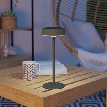 Eglo - Lámpara de sobremesa táctil LED regulable recargable por energía solar LED/3W/5V 3000-6000K 1800 mAh IP44 verde