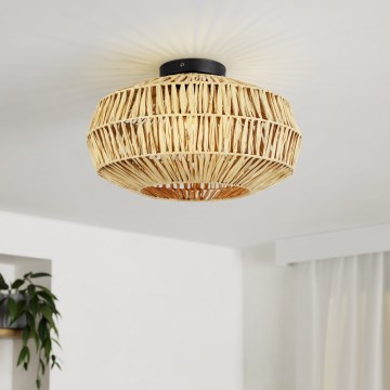 Eglo - Lámpara de techo 1xE27/40W/230V diámetro 38 cm marrón