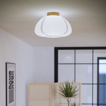 Eglo - Lámpara de techo 1xE27/40W/230V Ø 40 cm blanca/beige