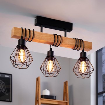Eglo - Lámpara de techo de montaje en superficie TOWNSHEND 3xE27/60W/230V
