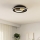 Eglo - Lámpara de techo LED/14W/230V + LED/8,5W Ø 38 cm negra/dorada