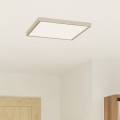 Eglo - Lámpara de techo LED 17,5W/230V 2700/4000/6500K 39x39 cm cromo mate