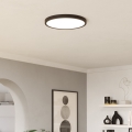 Eglo - Lámpara de techo LED 17 W, 230 V, 2700/4000/6500 K, Ø 38,9 cm, negra