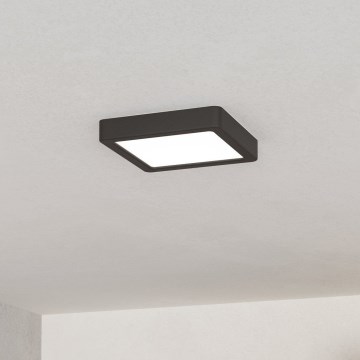 Eglo - Lámpara de techo LED 7 W/230 V 2700/4000/6500 K 15 x 15 cm negra