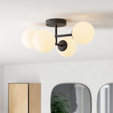 Eglo - Lámpara de techo LED para baño, de montaje en superficie, 4xG9/4,2W/230V IP44, negro