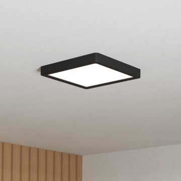 Eglo - Lámpara de techo LED para baño LED/10,5W/230V 2700/4000/6500K 22x22 cm IP44 negra