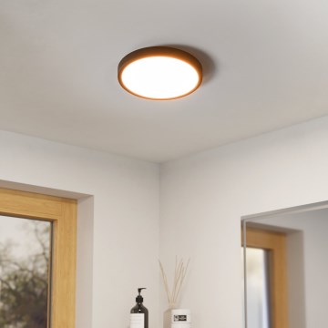 Eglo - Lámpara de techo LED para baño LED/14,2W/230V 2700/4000/6500K Ø 27,8 cm IP44 negra
