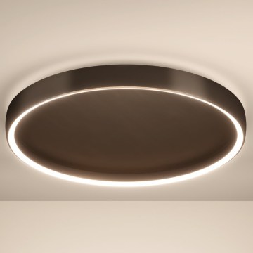Eglo - Lámpara de techo LED regulable LED/10W/230V + 4xLED/9,5W 2200-6500K diámetro 55 cm marrón + mando a distancia