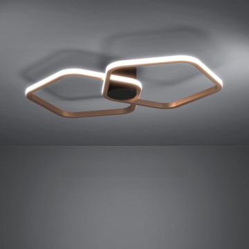 Eglo - lámpara de techo LED regulable LED/20W/230V 2200-6500K latón + mando a distancia