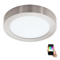 Eglo - Lámpara de techo LED RGBW regulable FUEVA-C LED/15,6W/230V Bluetooth, diámetro 22,5 cm