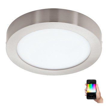 Eglo - Lámpara de techo LED RGBW regulable FUEVA-C LED/15,6W/230V Bluetooth, diámetro 22,5 cm
