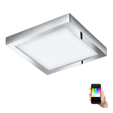 Eglo - Lámpara de techo LED RGBW regulable FUEVA-C LED/21W/230V Bluetooth IP44 30x30 cm