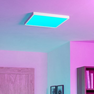 Eglo - Lámpara de techo LED RGBW regulable para baño LED/17,8 W/230 V 2700-6500 K Ø 39,9 cm IP44 blanca