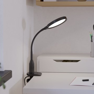 Eglo - Lámpara LED flexible regulable con pinza LED/5,5W/230V 2700/4000/6500K negra
