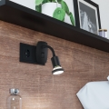 Eglo - Lámpara LED para enchufe 1xGU10/4,5W/230V negro