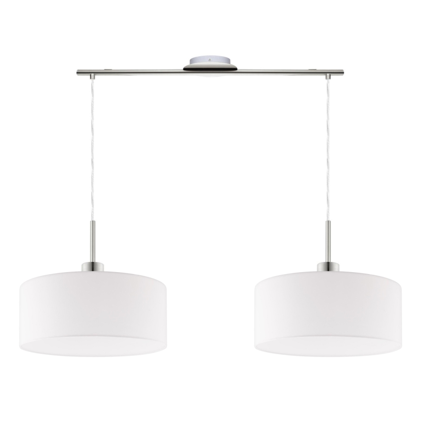 Eglo - LED Lámpara colgante con cable TUNJA 2xE27/60W/230V blanca