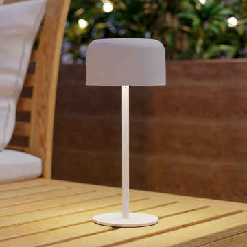 Eglo - LED lámpara de mesa táctil recargable por energía solar LED/2,8W/3,7V 1800 mAh IP44 blanca