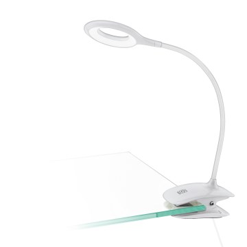 Eglo - LED lámpara táctil recargable y regulable con clip LED/3,2W/5V 500 mAh blanca