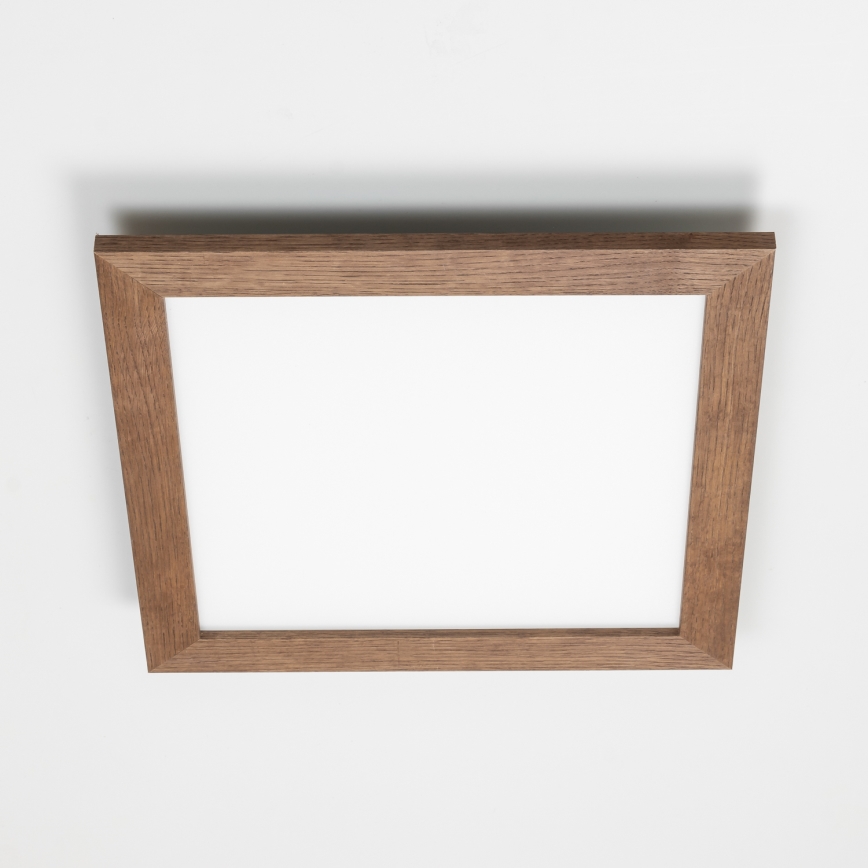 Eglo - LED Panel fijo regulable SALOBRENA 2 WOOD LED/25W/230V 4000K 49,5x49,5 cm marón oscuro