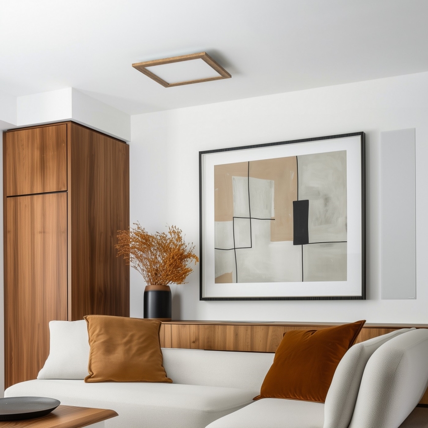 Eglo - LED Panel fijo regulable SALOBRENA 2 WOOD LED/25W/230V 4000K 49,5x49,5 cm marrón
