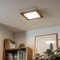 Eglo - LED Panel fijo regulable SALOBRENA 2 WOOD LED/16W/230V 4000K 34x34 cm marrón
