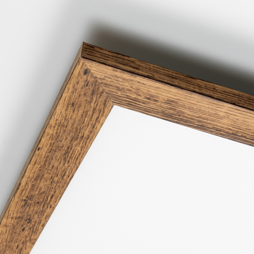 Eglo - LED RGB Panel fijo regulable SALOBRENA-C WOOD LED/24W/230V 2700-6500K 49,5x49,5 cm marrón + control remoto