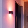 Eglo - LED RGBW Aplique de pared exterior regulable LED/10W/230V 2700-6500K IP55 negro