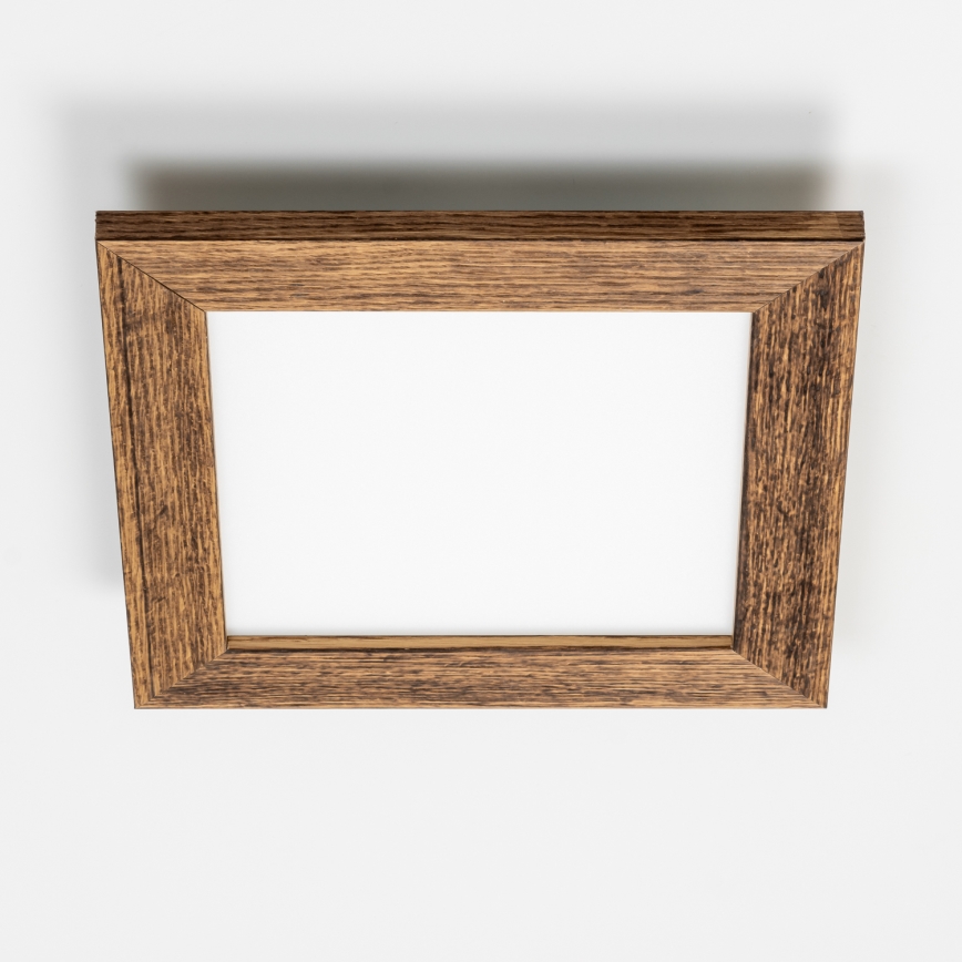 Eglo - LED RGBW Panel fijo regulable SALOBRENA-C WOOD LED/16W/230V 2700-6500K 34x34 cm marrón + control remoto