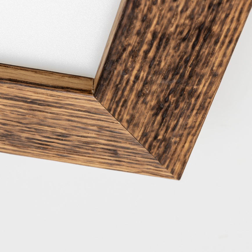 Eglo - LED RGBW Panel fijo regulable SALOBRENA-C WOOD LED/16W/230V 2700-6500K 34x34 cm marrón + control remoto
