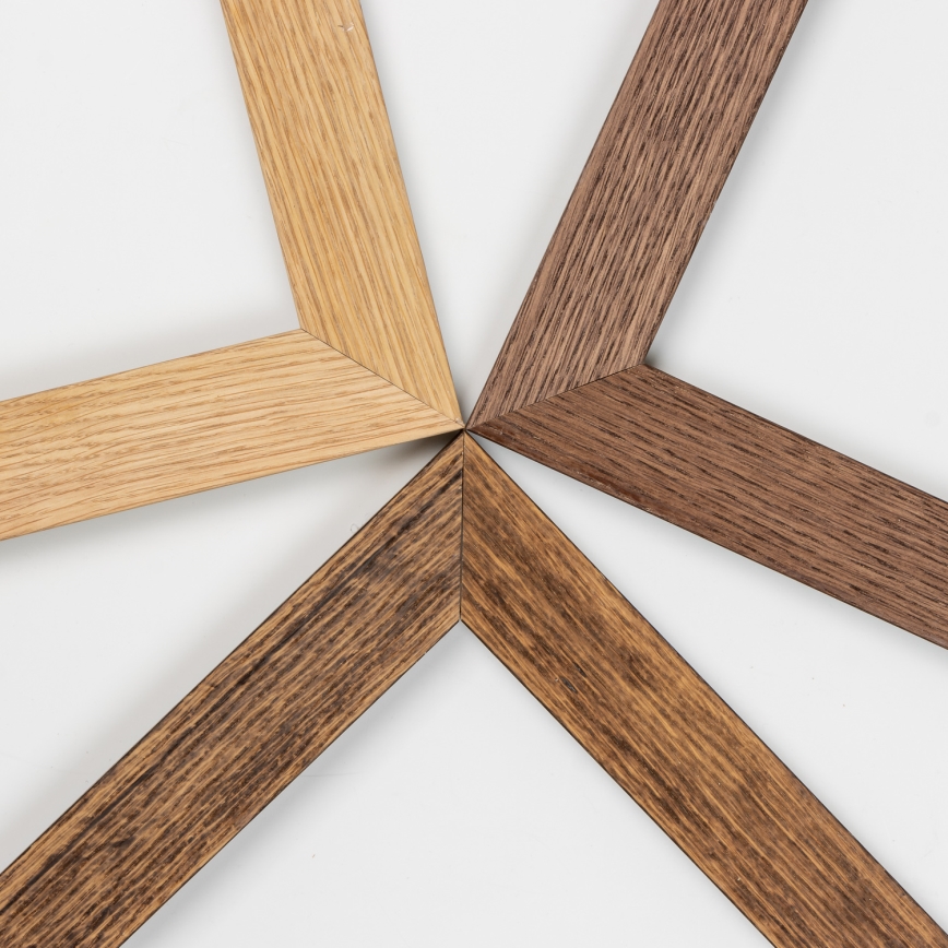 Eglo - LED RGBW Panel fijo regulable SALOBRENA-C WOOD LED/16W/230V 2700-6500K 34x34 cm marrón + control remoto