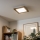 Eglo - LED RGBW Panel fijo regulable SALOBRENA-C WOOD LED/16W/230V 2700-6500K 34x34 cm marrón + control remoto