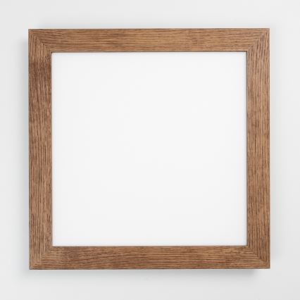 Eglo - Panel LED RGBW regulable de superficie SALOBRENA-C WOOD LED/21W/230V 2700-6500K 49,5x49,5 cm marrón oscuro + control remoto