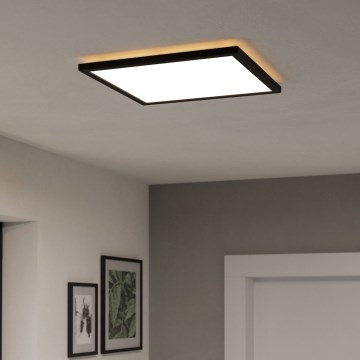 Eglo - LED RGBW Plafón regulable para el baño LED/17,6W/230V 2700-6500K 39x39 cm IP44 negro ZigBee