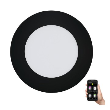 Eglo - Luminaria de baño LED regulable, 5,4 W, 230 V, IP44, ZigBee, Ø 12 cm