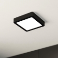 Eglo - Luminaria de techo LED regulable LED/11W/230V negra 16x16 cm
