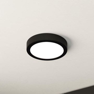 Eglo - Luminaria de techo LED regulable LED/11W/230V negra, diámetro 16 cm