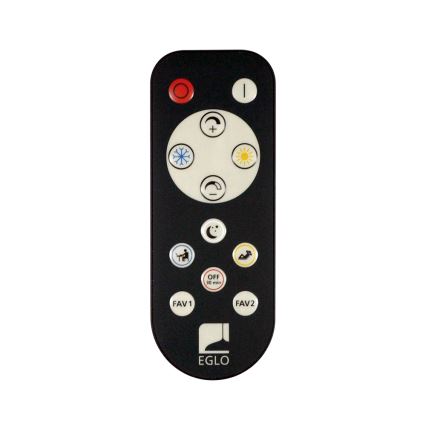 Eglo - Luminaria de techo LED regulable, 43 W/230 V, blanca + mando a distancia