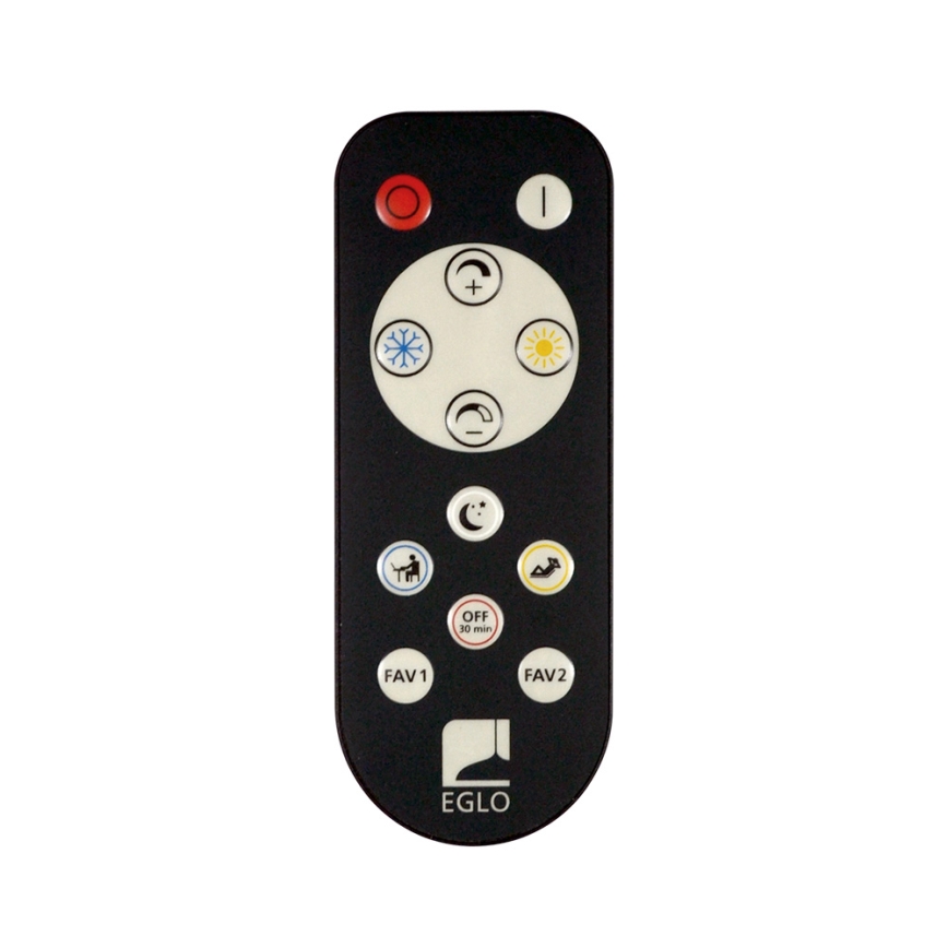 Eglo - Luminaria de techo LED regulable, 43 W/230 V, blanca + mando a distancia