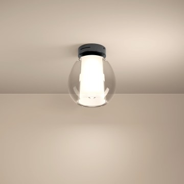 Eglo - Luminaria de techo LED regulable LED/5,5W/230V + LED/1,6W 2200-6500K Ø 25 cm negro cromado + mando a distancia