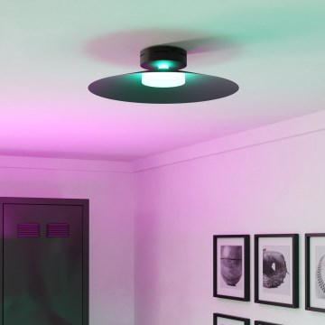 Eglo - Luminaria de techo LED RGBW regulable, 15,5W/230V, 2700-6500K, Ø 45 cm, negra