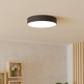 Eglo - Luminaria de techo LED RGBW regulable, 15W, 230V, 2700-6500K, Ø 39 cm, negro