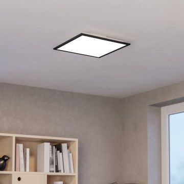 Eglo - Luminaria de techo LED RGBW regulable LED/19W/230V 2700-6500K 40x40 cm negra