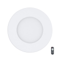 Eglo - Luminaria empotrable LED regulable, 5W, 230V, con mando a distancia, Ø 12 cm