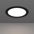 Eglo - Luminaria empotrada LED para baño 10,5 W/230 V 2700/4000/6500 K, diámetro 16,8 cm, IP44, negra