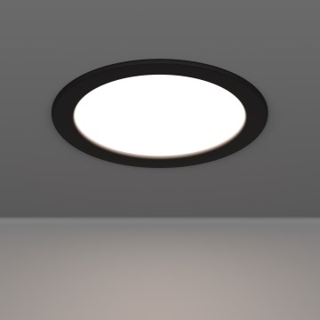 Eglo - Luminaria empotrada LED para baño 10,5 W/230 V 2700/4000/6500 K, diámetro 16,8 cm, IP44, negra